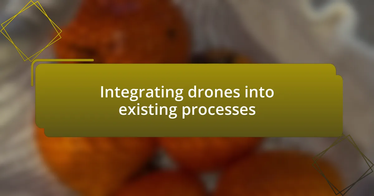 Integrating drones into existing processes