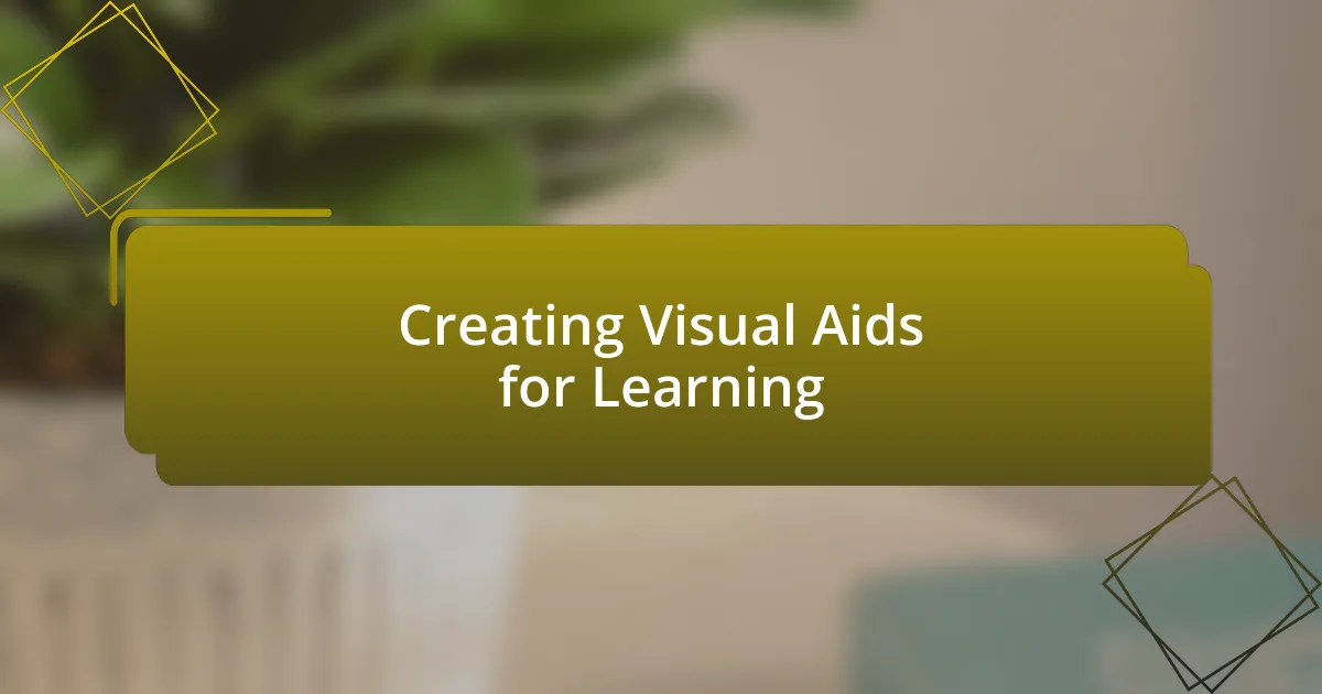 Creating Visual Aids for Learning